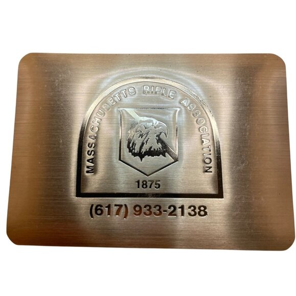 Massachusetts Rifle Association 1875 Metal Address Card Holder With Inserts - Picture 2 of 7
